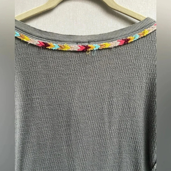 Free People We The Free Rainbow Thermal  Gray Size XS - Picture 7 of 13